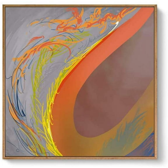 IDEA4WALL Framed Canvas Wall Art for Living Room, Bedroom Abstract Color Illusion Canvas Prints for Modern Home Decoration Ready to Hang - 24x24 inches