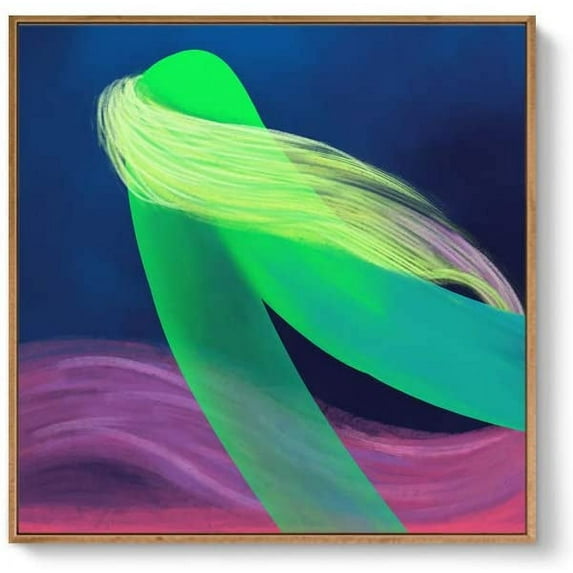 IDEA4WALL Framed Canvas Wall Art for Living Room, Bedroom Abstract Color Illusion Canvas Prints for Modern Home Decoration Ready to Hang - 16x16 inches