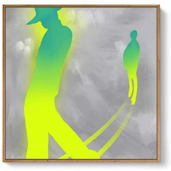 IDEA4WALL Framed Canvas Wall Art for Living Room, Bedroom Abstract Color Illusion Canvas Prints for Modern Home Decoration Ready to Hang - 24x24 inches