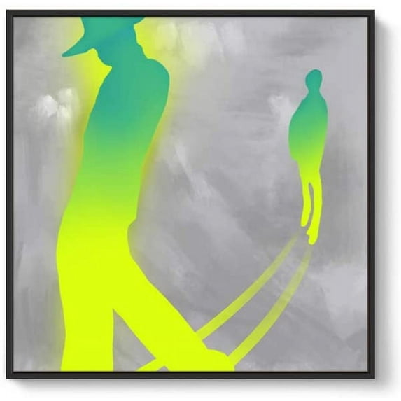 IDEA4WALL Framed Canvas Wall Art for Living Room, Bedroom Abstract Color Illusion Canvas Prints for Modern Home Decoration Ready to Hang - 24x24 inches