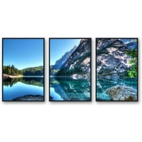 IDEA4WALL Framed Canvas Wall Art for Living Room, Bedroom Beautiful Nature Norway Landscape Canvas Prints for Modern Home Decoration Ready to Hang - 16"x24"x3 Panels