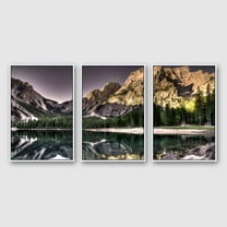 IDEA4WALL Framed Canvas Wall Art for Living Room, Bedroom Beautiful Nature Norway Landscape Canvas Prints for Modern Home Decoration Ready to Hang - 24"x36"x3 Panels