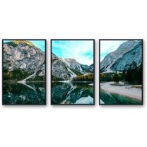 IDEA4WALL Framed Canvas Wall Art for Living Room, Bedroom Beautiful Nature Norway Landscape Canvas Prints for Modern Home Decoration Ready to Hang - 16"x24"x3 Panels