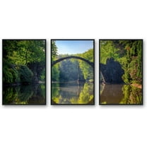 IDEA4WALL Framed Canvas Wall Art for Living Room, Bedroom Beautiful Nature Norway Landscape Canvas Prints for Modern Home Decoration Ready to Hang - 24"x36"x3 Panels