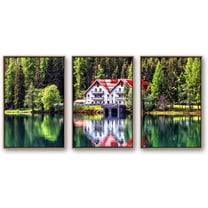 IDEA4WALL Framed Canvas Wall Art for Living Room, Bedroom Beautiful Nature Norway Landscape Canvas Prints for Modern Home Decoration Ready to Hang - 24"x36"x3 Panels