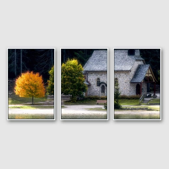 IDEA4WALL Framed Canvas Wall Art for Living Room, Bedroom Beautiful Nature Norway Landscape Canvas Prints for Modern Home Decoration Ready to Hang - 24"x36"x3 Panels