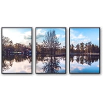 IDEA4WALL Framed Canvas Wall Art for Living Room, Bedroom Beautiful Nature Norway Landscape Canvas Prints for Modern Home Decoration Ready to Hang - 24"x36"x3 Panels