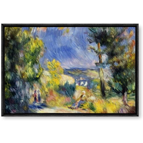 IDEA4WALL Framed Canvas Wall Art for Living Room, Bedroom La Grenouillere by Pierre-Auguste Renoir Canvas Prints for Modern Home Decoration Ready to Hang