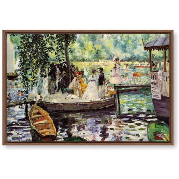 IDEA4WALL Framed Canvas Wall Art for Living Room, Bedroom La Grenouillere by Pierre-Auguste Renoir Canvas Prints for Modern Home Decoration Ready to Hang