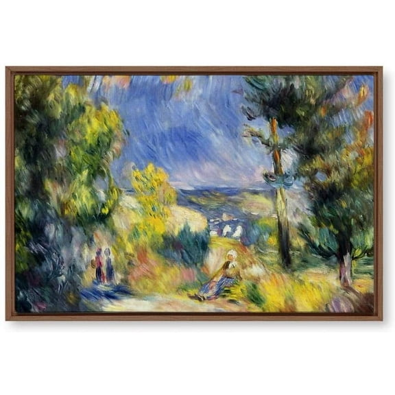 IDEA4WALL Framed Canvas Wall Art for Living Room, Bedroom La Grenouillere by Pierre-Auguste Renoir Canvas Prints for Modern Home Decoration Ready to Hang