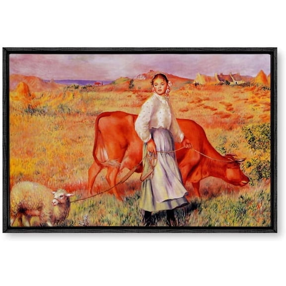 IDEA4WALL Framed Canvas Wall Art for Living Room, Bedroom La Grenouillere by Pierre-Auguste Renoir Canvas Prints for Modern Home Decoration Ready to Hang