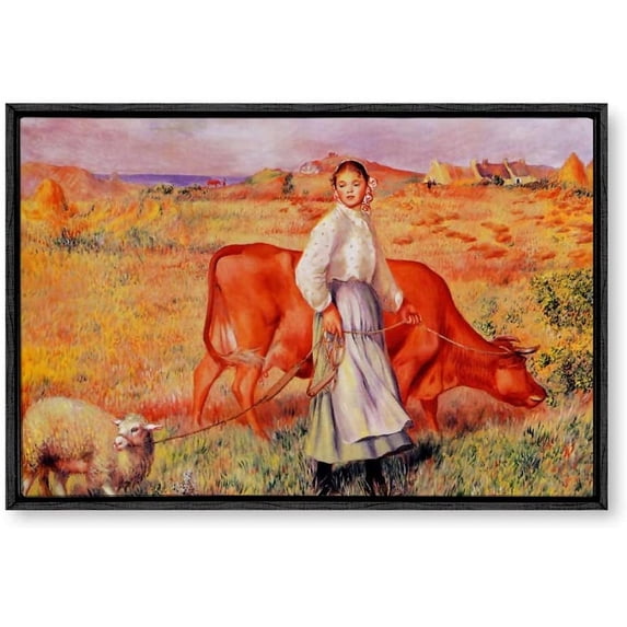 IDEA4WALL Framed Canvas Wall Art for Living Room, Bedroom La Grenouillere by Pierre-Auguste Renoir Canvas Prints for Modern Home Decoration Ready to Hang
