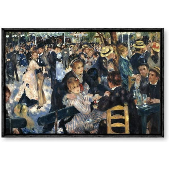 IDEA4WALL Framed Canvas Wall Art for Living Room, Bedroom La Grenouillere by Pierre-Auguste Renoir Canvas Prints for Modern Home Decoration Ready to Hang