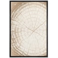 thumbnail image 1 of IDEA4WALL Framed Canvas Wall Art Minimal Brown White Forest Tree Wood Rings Retro Art Rustic Duotone Nature Wilderness Abstract Print Relax/Calm for Living Room, Bedroom, Office - Black 16"x24", 1 of 5