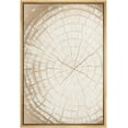 thumbnail image 1 of IDEA4WALL Framed Canvas Wall Art Minimal Brown White Forest Tree Wood Rings Retro Art Rustic Duotone Nature Wilderness Abstract Print Relax/Calm for Living Room, Bedroom, Office - Natural 24"x36", 1 of 5