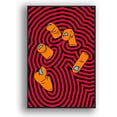 thumbnail image 1 of IDEA4WALL Framed Canvas Wall Art Minimalist Abstract Five Fingers Painting Prints for Modern Home Decoration Ready to Hang - 24x36 inches, 1 of 4