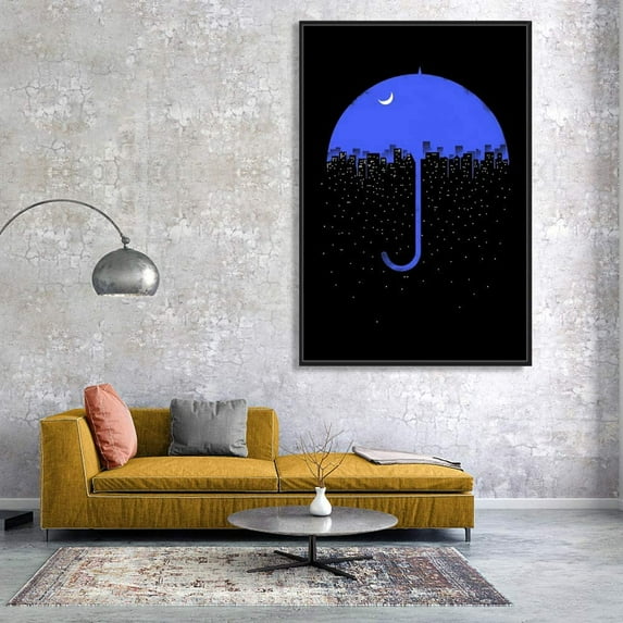 IDEA4WALL Framed Canvas Wall Art Minimalist Abstract Theme Painting Prints for Modern Home Decoration Ready to Hang