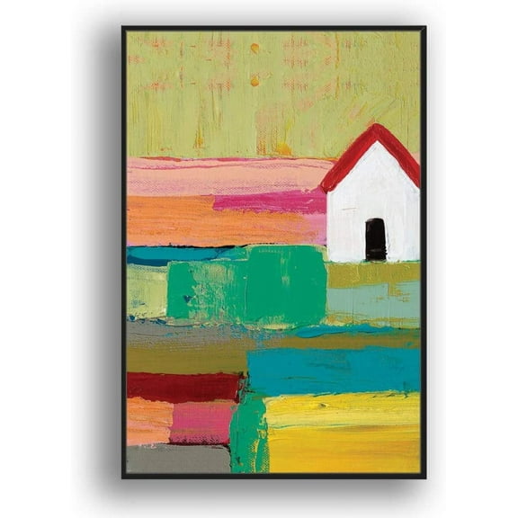 IDEA4WALL Framed Canvas Wall Art Minimalist Abstract Theme Painting Prints for Modern Home Decoration Ready to Hang