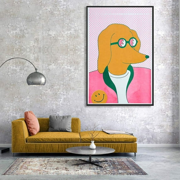 IDEA4WALL Framed Canvas Wall Art Minimalist Abstract Theme Painting Prints for Modern Home Decoration Ready to Hang