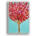 thumbnail image 1 of IDEA4WALL Framed Canvas Wall Art Minimalist Bright Tree with Red Fruits and Leaves Painting Prints for Modern Home Decoration Ready to Hang - 16x24 inches, 1 of 4
