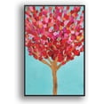 thumbnail image 1 of IDEA4WALL Framed Canvas Wall Art Minimalist Bright Tree with Red Fruits and Leaves Painting Prints for Modern Home Decoration Ready to Hang - 24x36 inches, 1 of 4