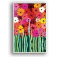 thumbnail image 1 of IDEA4WALL Framed Canvas Wall Art Minimalist Colorful Flowers Painting Prints for Modern Home Decoration Ready to Hang - 16x24 inches, 1 of 4