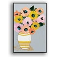 thumbnail image 1 of IDEA4WALL Framed Canvas Wall Art Minimalist Flowers in a Vase Painting Prints for Modern Home Decoration Ready to Hang - 24x36 inches, 1 of 4