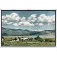 thumbnail image 1 of IDEA4WALL Framed Canvas Wall Art Pastel Valley Vintage Farm Cottage Retro Art Colorful Landscape Vintage Print Farmhouse/Country Relax/Calm for Living Room, Bedroom, Office - 24"x36" White, 1 of 5