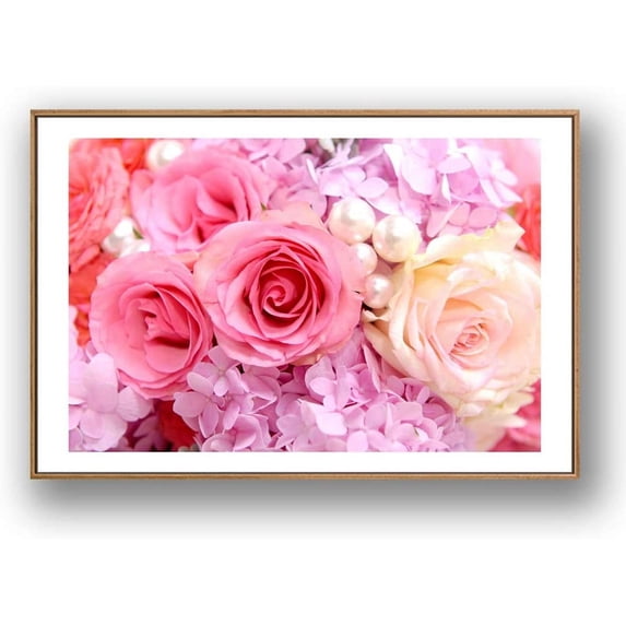 IDEA4WALL Framed Canvas Wall Art Rose Flowers Floral Picture Prints for Modern Home Decoration