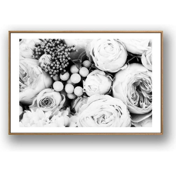 IDEA4WALL Framed Canvas Wall Art Rose Flowers Floral Picture Prints for Modern Home Decoration