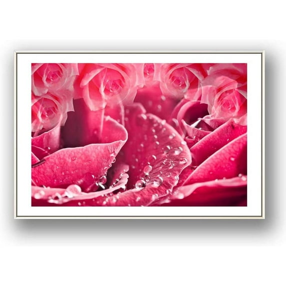 IDEA4WALL Framed Canvas Wall Art Rose Flowers Floral Picture Prints for Modern Home Decoration