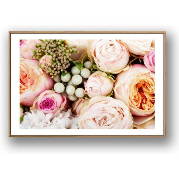 IDEA4WALL Framed Canvas Wall Art Rose Flowers Floral Picture Prints for Modern Home Decoration