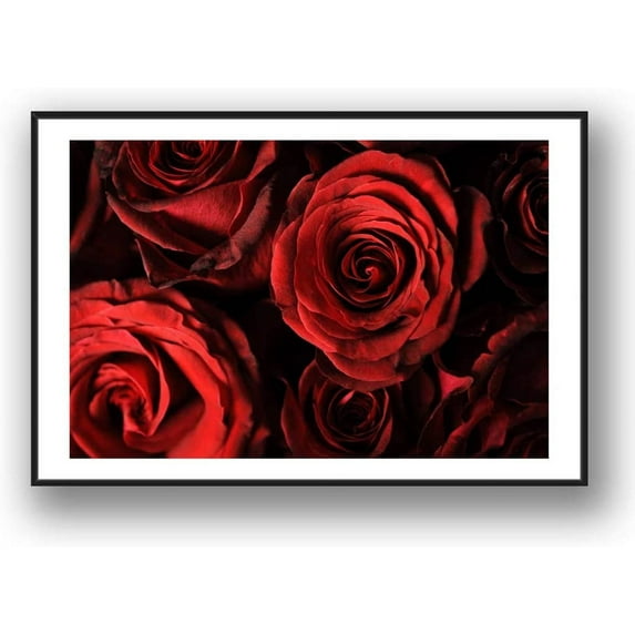 IDEA4WALL Framed Canvas Wall Art Rose Flowers Floral Picture Prints for Modern Home Decoration