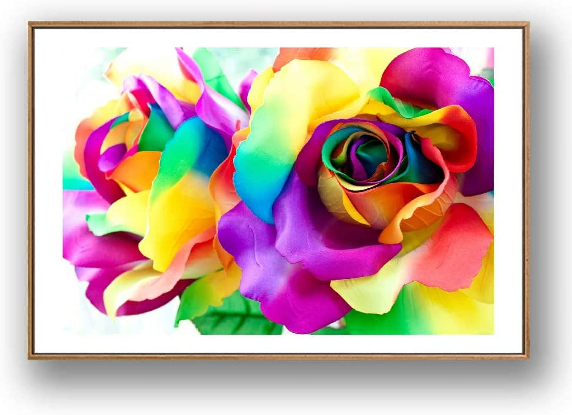 IDEA4WALL Framed Canvas Wall Art Rose Flowers Floral Picture Prints for