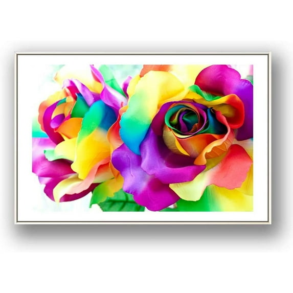 IDEA4WALL Framed Canvas Wall Art Rose Flowers Floral Picture Prints for Modern Home Decoration