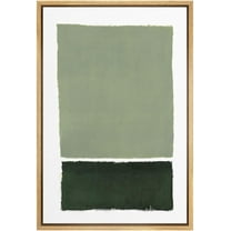 IDEA4WALL Framed Canvas Wall Art Sage Green Rothko Geometric Color Blocks Modern Art Nordic Duotone Abstract Print Contemporary Relax/Calm for Living Room, Bedroom, Office - Natural 24"x36"