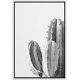 thumbnail image 1 of IDEA4WALL Framed Canvas Wall Art Southwest Cactus Botanical Art Black And White Desert Plants Floral Photography Print Rustic Minimal for Living Room, Bedroom, Office - 16"x24" White, 1 of 5