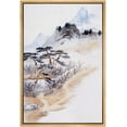 thumbnail image 1 of IDEA4WALL Framed Canvas Wall Art Suburban Village & Mountain Antique Landscape Retro Art Pastel Nature Wilderness Vintage Print Relax/Calm for Living Room, Bedroom, Office - Natural 24"x36", 1 of 5