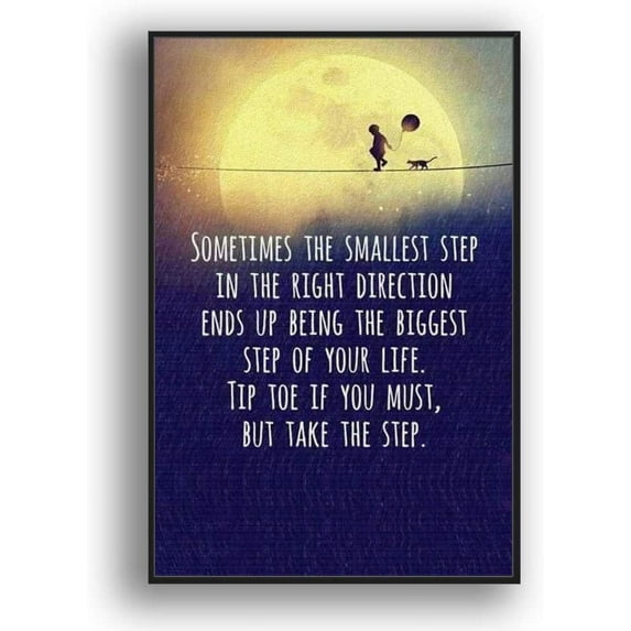 IDEA4WALL Framed Canvas Wall Art for Living Room, Bedroom Beautiful Quotes Canvas Prints for Modern Home Decoration Ready to Hang