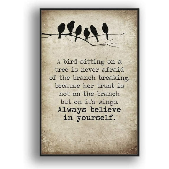 IDEA4WALL Framed Canvas Wall Art for Living Room, Bedroom Beautiful Quotes Canvas Prints for Modern Home Decoration Ready to Hang