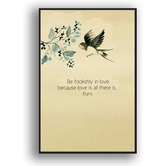 IDEA4WALL Framed Canvas Wall Art for Living Room, Bedroom Beautiful Quotes Canvas Prints for Modern Home Decoration Ready to Hang