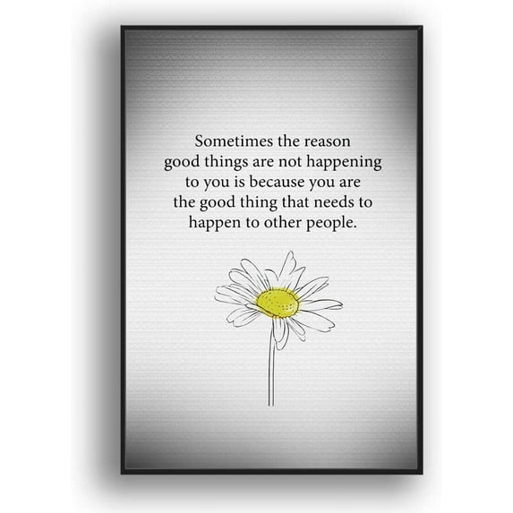 IDEA4WALL Framed Canvas Wall Art for Living Room, Bedroom Beautiful Quotes Canvas Prints for Modern Home Decoration Ready to Hang