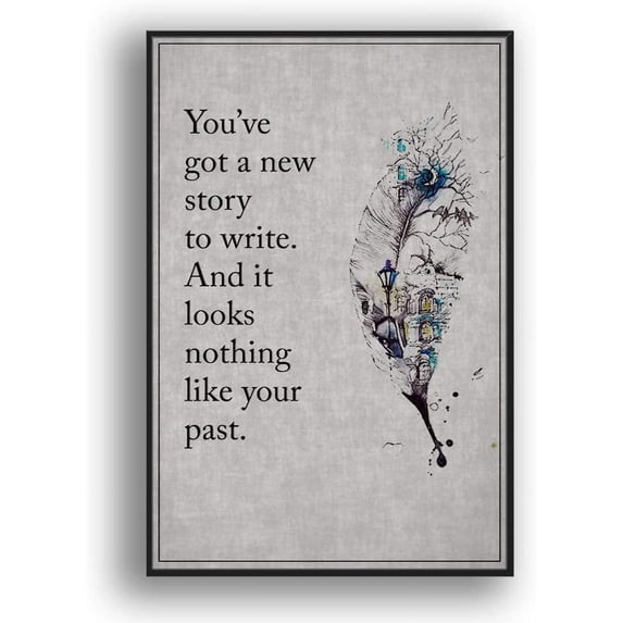 IDEA4WALL Framed Canvas Wall Art for Living Room, Bedroom Beautiful Quotes Canvas Prints for Modern Home Decoration Ready to Hang