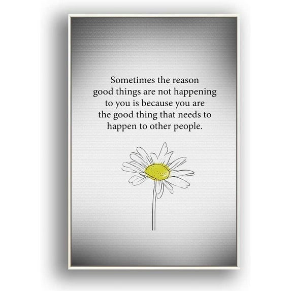 IDEA4WALL Framed Canvas Wall Art for Living Room, Bedroom Beautiful Quotes Canvas Prints for Modern Home Decoration Ready to Hang