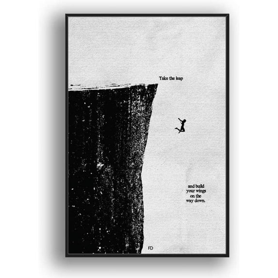 IDEA4WALL Framed Canvas Wall Art for Living Room, Bedroom Beautiful Quotes Canvas Prints for Modern Home Decoration Ready to Hang