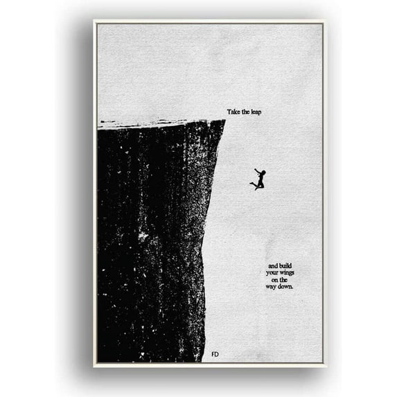 IDEA4WALL Framed Canvas Wall Art for Living Room, Bedroom Beautiful Quotes Canvas Prints for Modern Home Decoration Ready to Hang