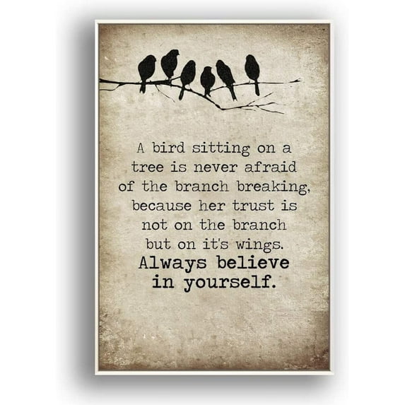 IDEA4WALL Framed Canvas Wall Art for Living Room, Bedroom Beautiful Quotes Canvas Prints for Modern Home Decoration Ready to Hang