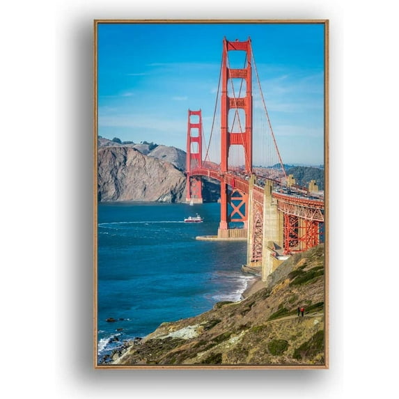 IDEA4WALL Framed Canvas Wall Art for Living Room, Bedroom Brooklyn Bridge and New York City Canvas Prints for Modern Home Decoration Ready to Hang