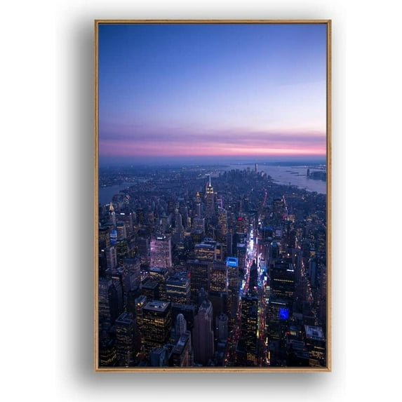 IDEA4WALL Framed Canvas Wall Art for Living Room, Bedroom Brooklyn Bridge and New York City Canvas Prints for Modern Home Decoration Ready to Hang
