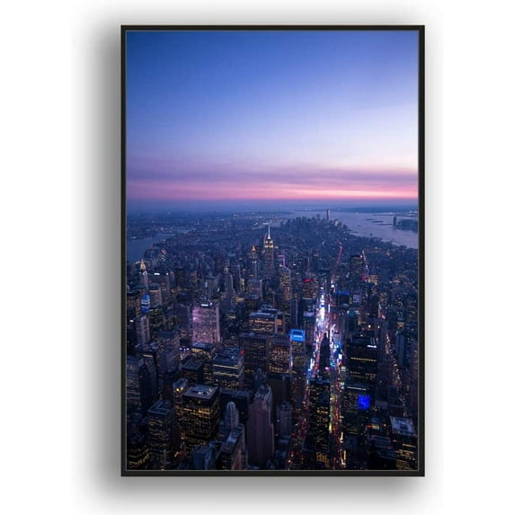 IDEA4WALL Framed Canvas Wall Art for Living Room, Bedroom Brooklyn Bridge and New York City Canvas Prints for Modern Home Decoration Ready to Hang